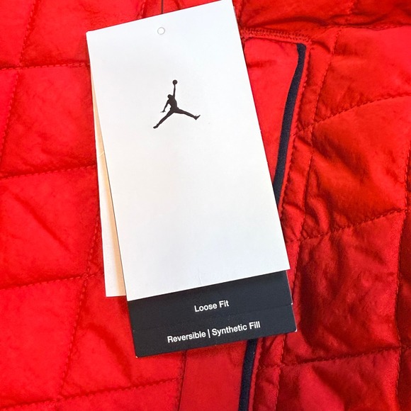 Jordan Reversible Quilted Jacket Women S Red Navy Blue Jumpman Liner DQ4451-687 - Picture 9 of 12